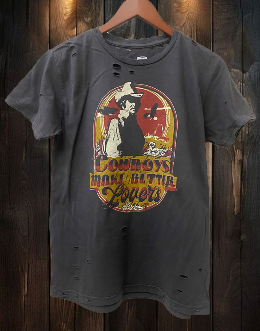 thumbnail image 2 of Dallas Love Distressed T-Shirt - Soft Tri-Blend Tee For Cowgirls And Cowboys 2 of 11