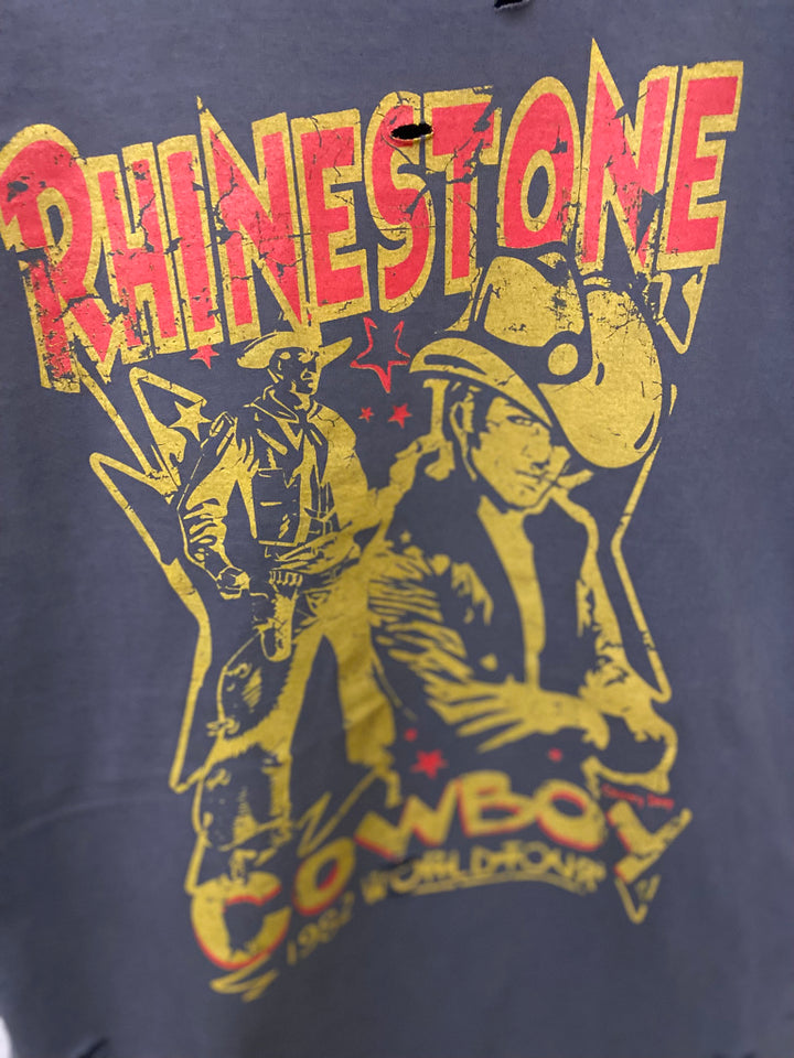 Rhinestone Cowboy 1980's Distressed T-shirt – Country Deep