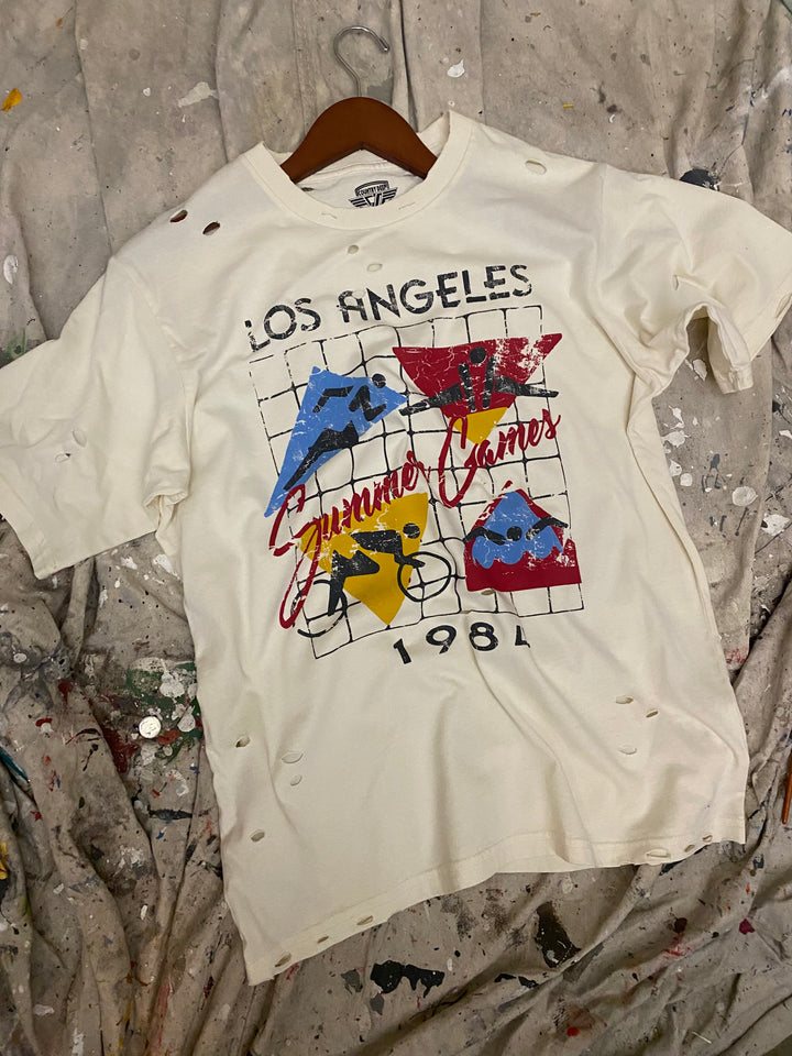 Summer Games Los Angeles 1984 distressed 80's vintage T shirt