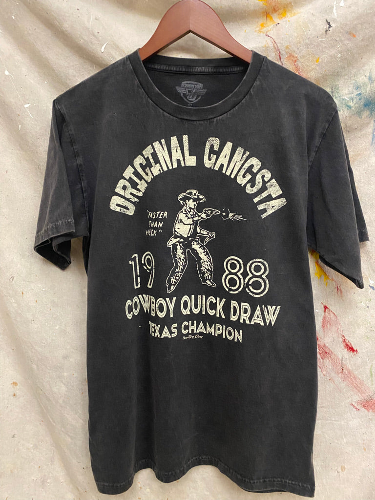 USA製 Original Gangsta サントラ Tシャツ Original Gangsta Acid wash Relaxed T shirt – Country Deep