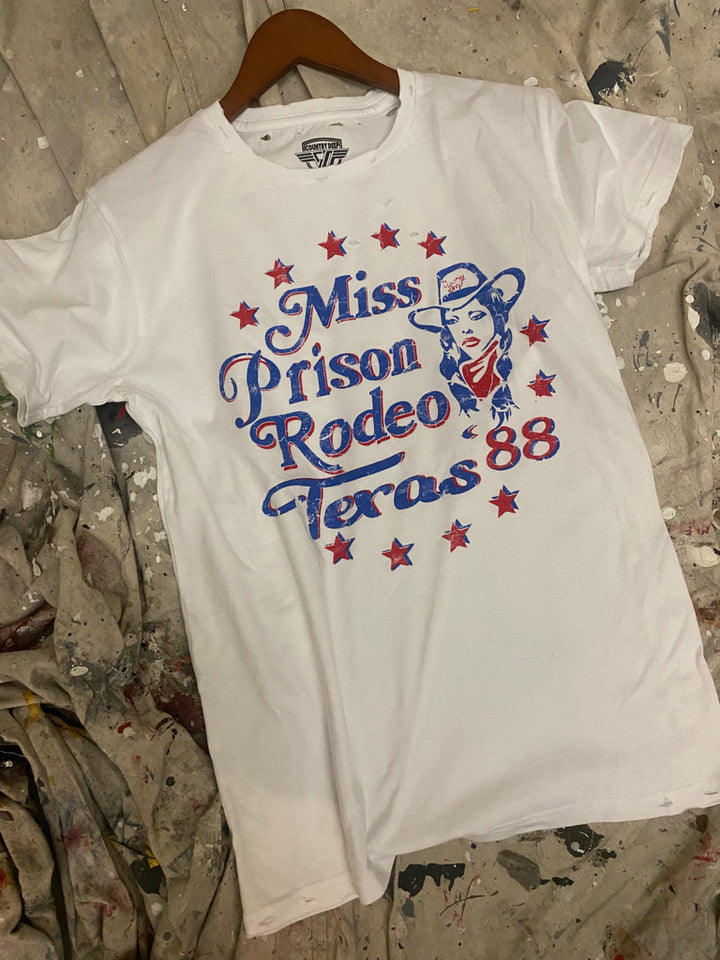 Miss Prison Rodeo Texas 1988 vintage distressed throwback unisex