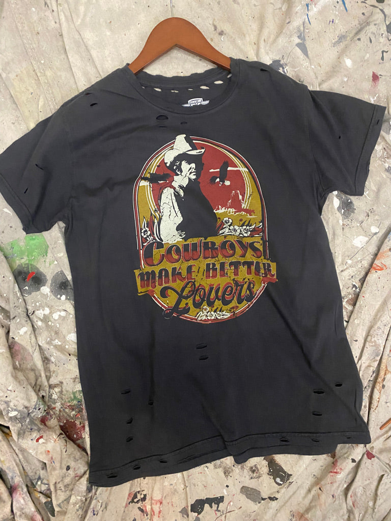 thumbnail image 2 of Dallas Love Distressed T-Shirt - Soft Tri-Blend Tee For Cowgirls And Cowboys 2 of 11