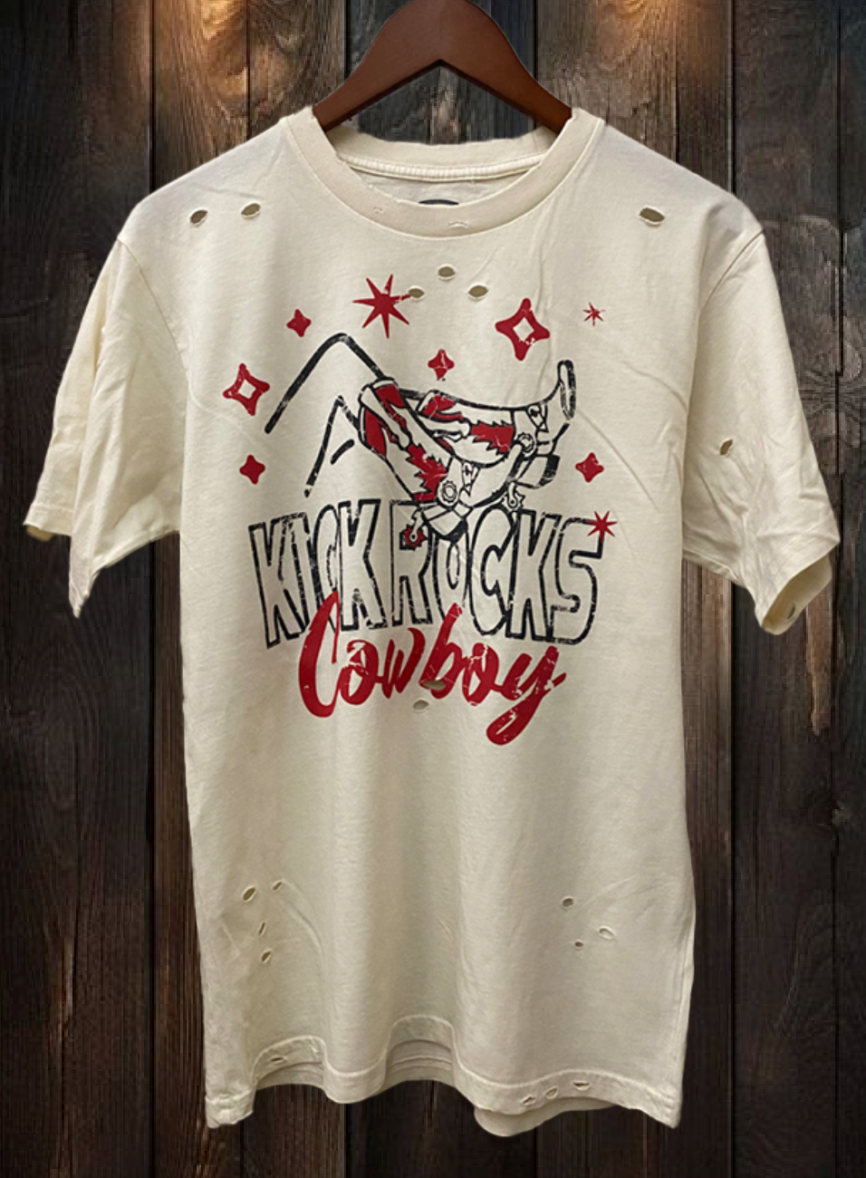 Kick Rocks Sweater Kick Rocks Cowboy distressed 80's vintage T shirt – Country Deep