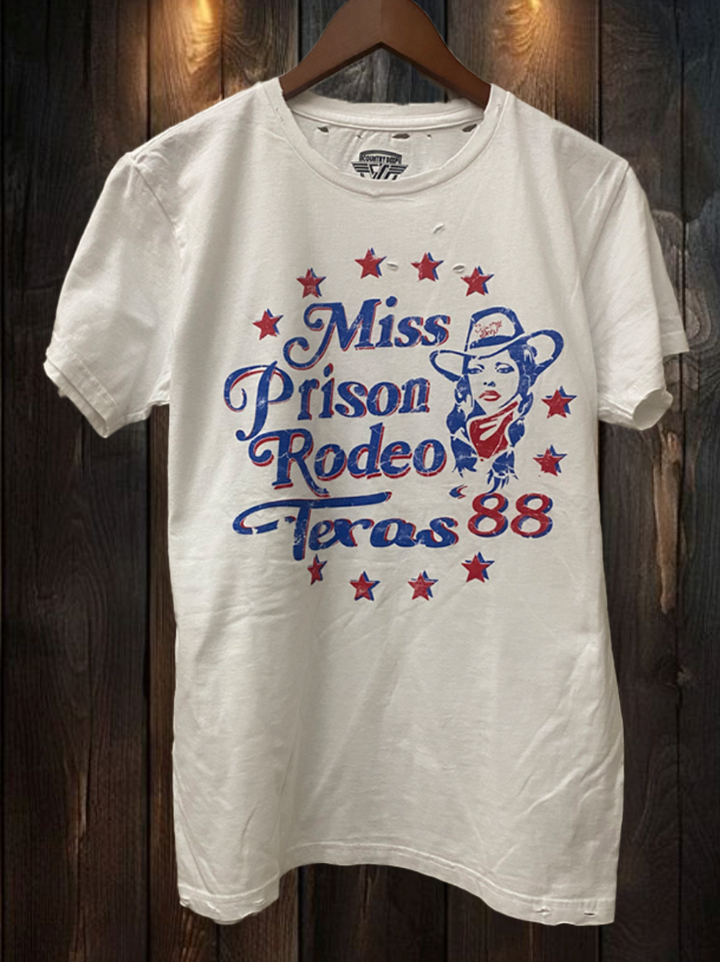 Miss Prison Rodeo Texas 1988 vintage distressed throwback unisex