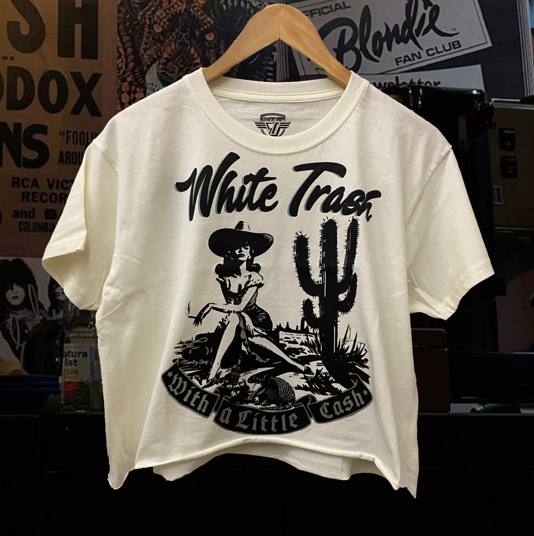 White Trash with a Little Cash Relaxed Crop Tee – Country Deep