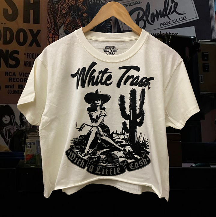 White Trash with a Little Cash Relaxed Crop Tee – Country Deep